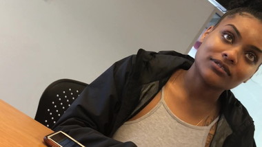 Braless Teen Tries To Cover Nipples