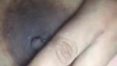 Hafsa playing with her big tits