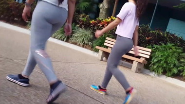Candid voyeur hot latina asses in leggings booty thick creep