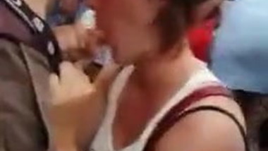 Giving a Blowjob during a Festival