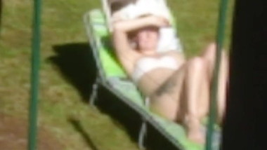 Teen sister relaxing