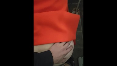 Putting My Cock In The Ass Of Korean Girlfriend In Public Toilet