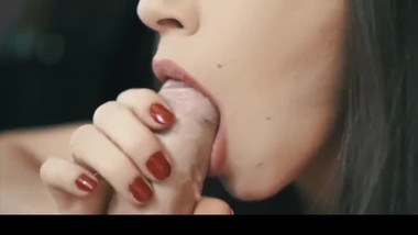Amazing close up blowjob and cum in mouth