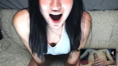 Amazed hairy russian girl strips for my hard cock on webcam!