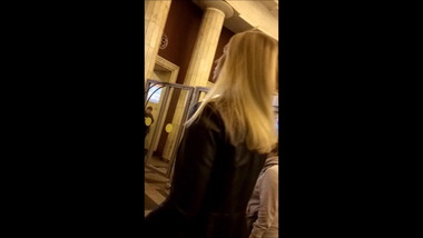 That under the skirt of a beautiful blonde?