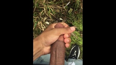 Masturbating Outside On The Lake