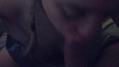 Shy teen deep throats a big cock