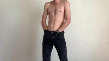 Noah in his dorm after studying in the library