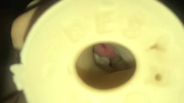 Fucking my conpletely dry fleshlight