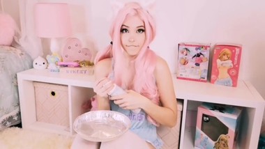 Belle Delphine Gets Huge Dripping CREAMPIE