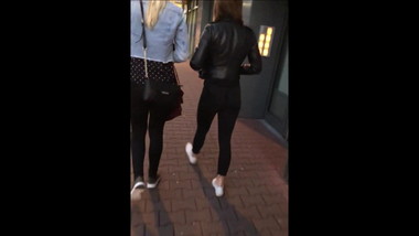 following two blonde german teens candid