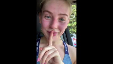 Teen Flashes Big Tits In Car!