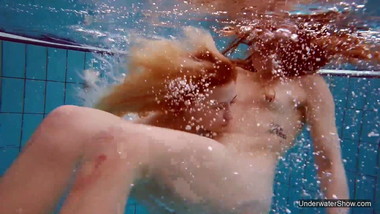 Two hot lesbians in the pool