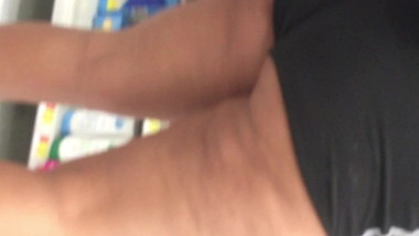 Cheeks out big booty Latina