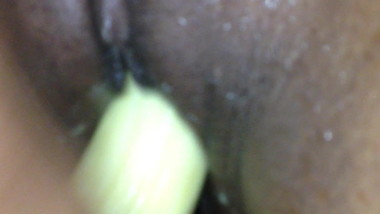 Kokumoni, Monni Bangladeshi girl having fun with banana -2