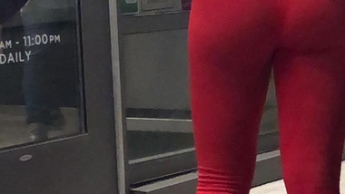 Candy Apple Red Leggings Cute Tight Butt