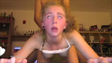 Real ahegao face while is pounded