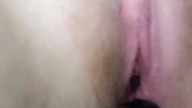 Wet hairy teen pussy