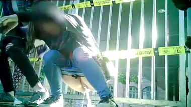 Girls Caught Pissing In Street