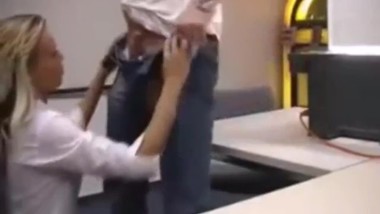 Sexy college babe having fun with her new teacher after classes