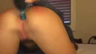 Blonde teen girl anal brush bate