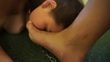 Slave-Girl eatiing Masters Foot - Footworship