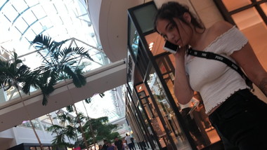 Braless Pokies See thru Nipples Teen with Busted Lip