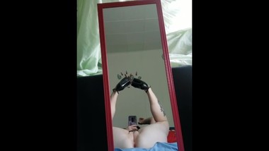 Touching my pink pussy in black heels