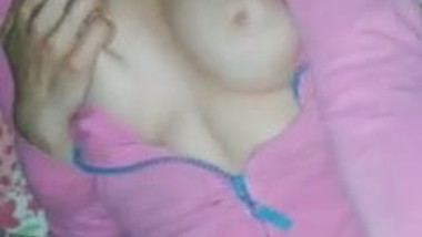 Angie plays with her pussy