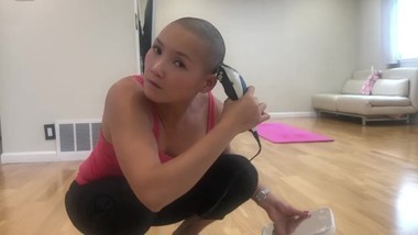 chinese woman self headshave