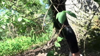 SnowWhite Inked pissing in the woods