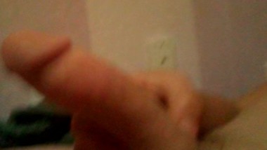 Midnight jerk off session with big white dick *cum*