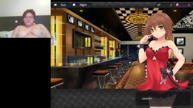 Boob girl plays huniepop as a test