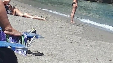 Mother and daughter at the beach II