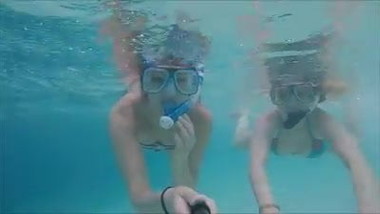 Swimming in paradise