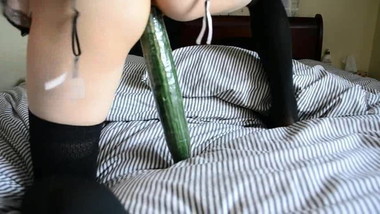 cucumber in pussy