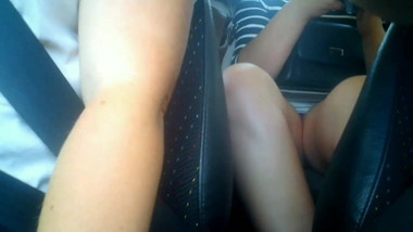 Upskirt in car