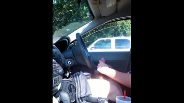 Blowing a HUGE Load in Moms Car