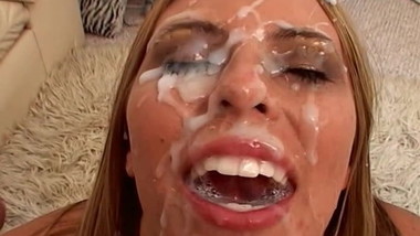 PAINTED FACES 2.9 BLONDE GIRL FACE AL LCOVER WITH 3 CUMSHOTS