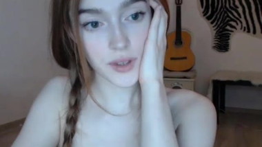 Redhead teen shows her body and rubs her snatch with toy