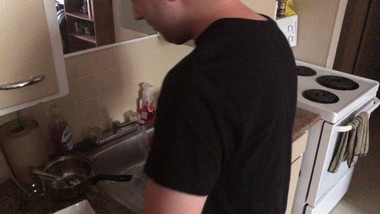 Doing the dishes without being asked