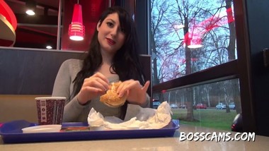 Fickdate mit 18j Katy bei Burger King