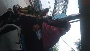 Dick flash to Desi burqa at station while waiting for train