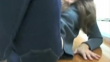 Teen stinking up her jeans with her farts