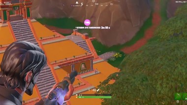 hitting a sick trick shot while some kid plays family guy in the background