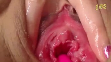 Close Up Pink Pussy Wet Horny Babe Live