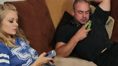 Cute blonde sister get fucked by stepbrother