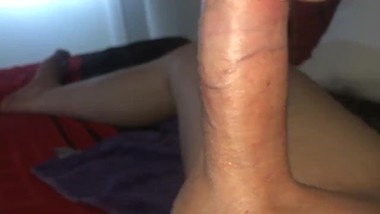 Playing with FleshLight and Cum outside