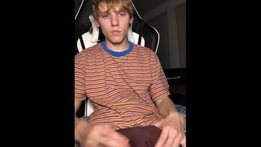 Huge cock bulges from sweatpants