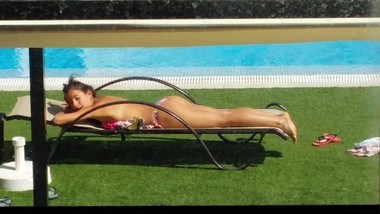 Voyeur teen bikini ass french